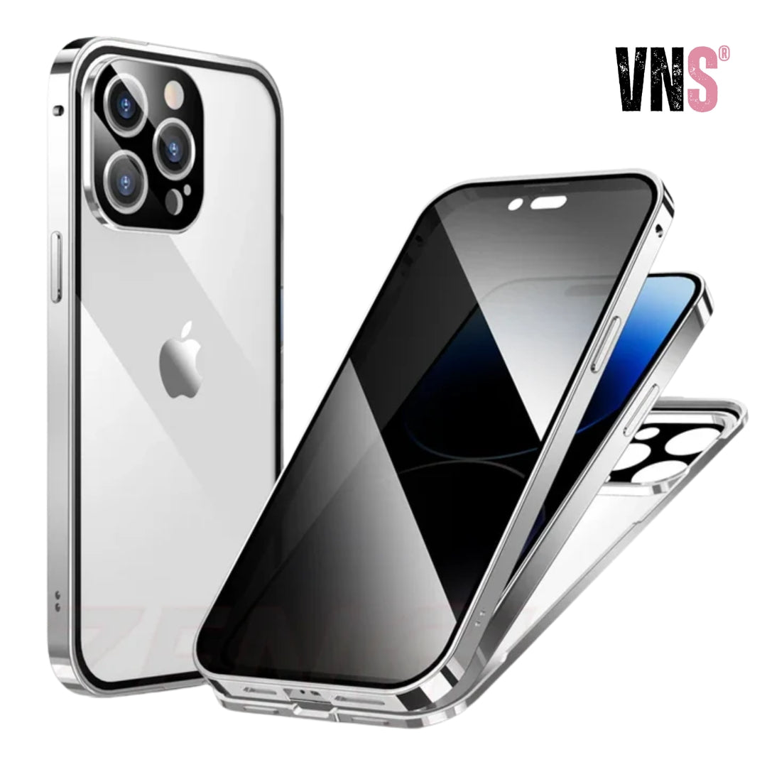Double Glass Anti-Peep Privacy Magnetic Adsorption Case For iPhone 15 14 13 12 Pro Max 15Plus With Camera Lens Protection Cover