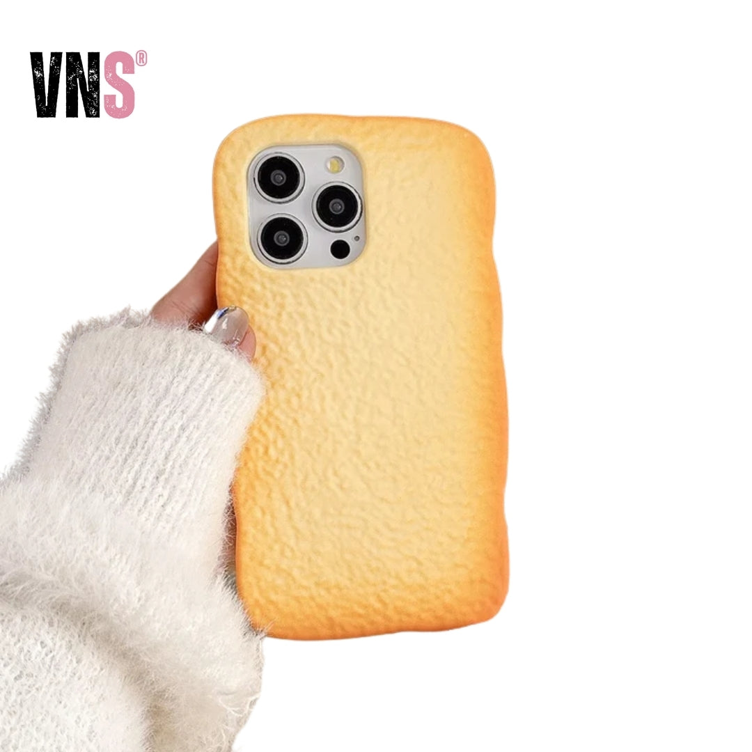 3D Grain Sliced Bread Case for iPhone 16 15 Plus 14 Pro Max 13 Pro 12 11 X XS XR 7 8 SE Cartoon Soft Silicon Back Phone Cover