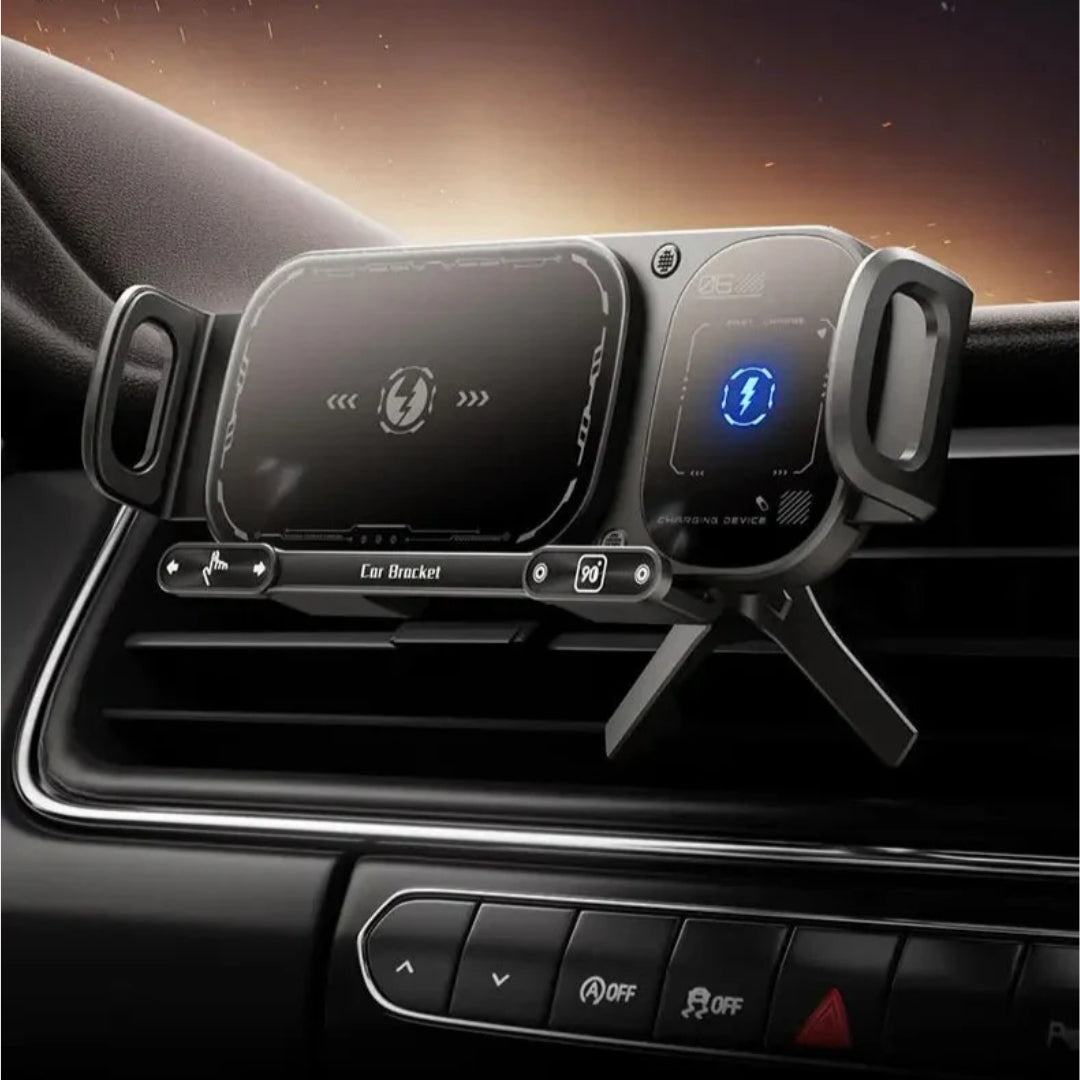 VNSPORT 360° Rotating 15W Wireless Car Fast Charger Mount