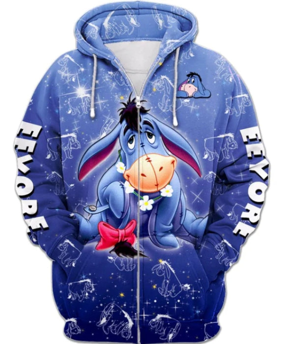 Eeyore Zip Up Hoodie