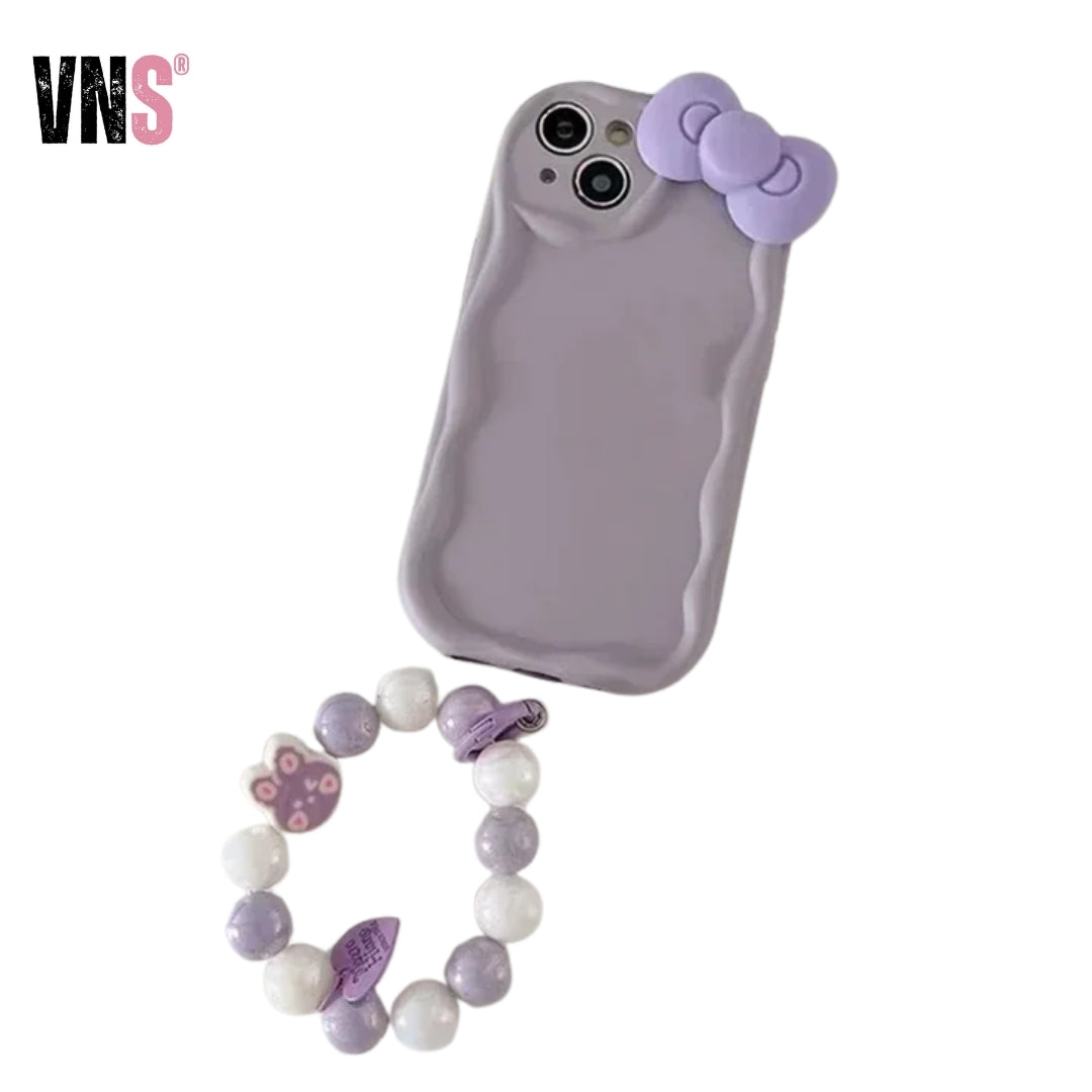 Bow Bunny Round Bracelet Phone Case For iPhone 16 15 14 13 12 11 Pro Max 7 8 Plus for Case