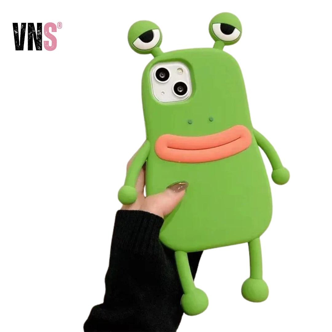 Super Cute 3D Long Legs Sausage Mouth Frog Silicon Case For iphone 15Pro Max 11 12 13 14Pro Xs Xr 7 8Plus X Soft Cover