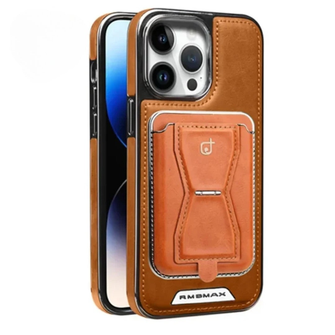 Luxury Leather Phone Case with Wallet and Removable Magnetic Card Holder for Iphone 16 15 14 13 12 Pro Max Plus