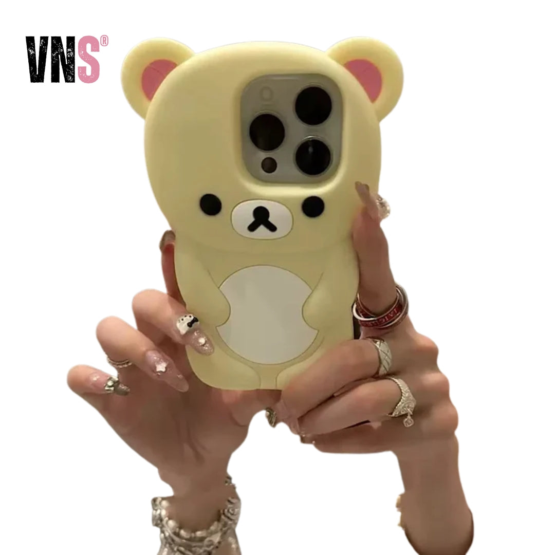 Silicone 3d Easy Bear Is Suitable For Iphone 11 12 13 14 15 Promax Phone Back Cover Protective Case Soft Shell For Men And Women