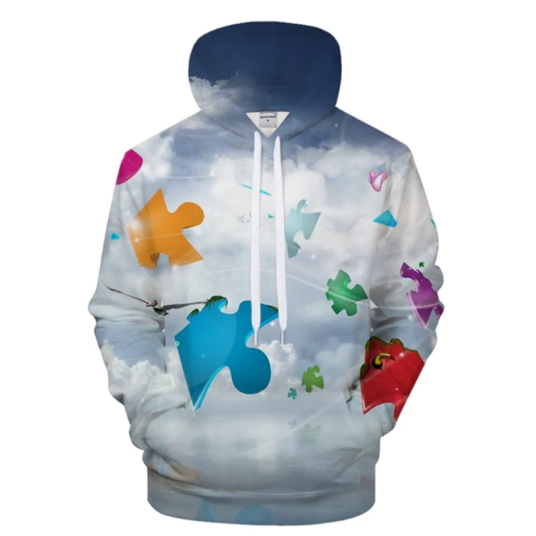 Autism Sky 3D - Sweatshirt, Hoodie, Pullover - Support Autism Awareness