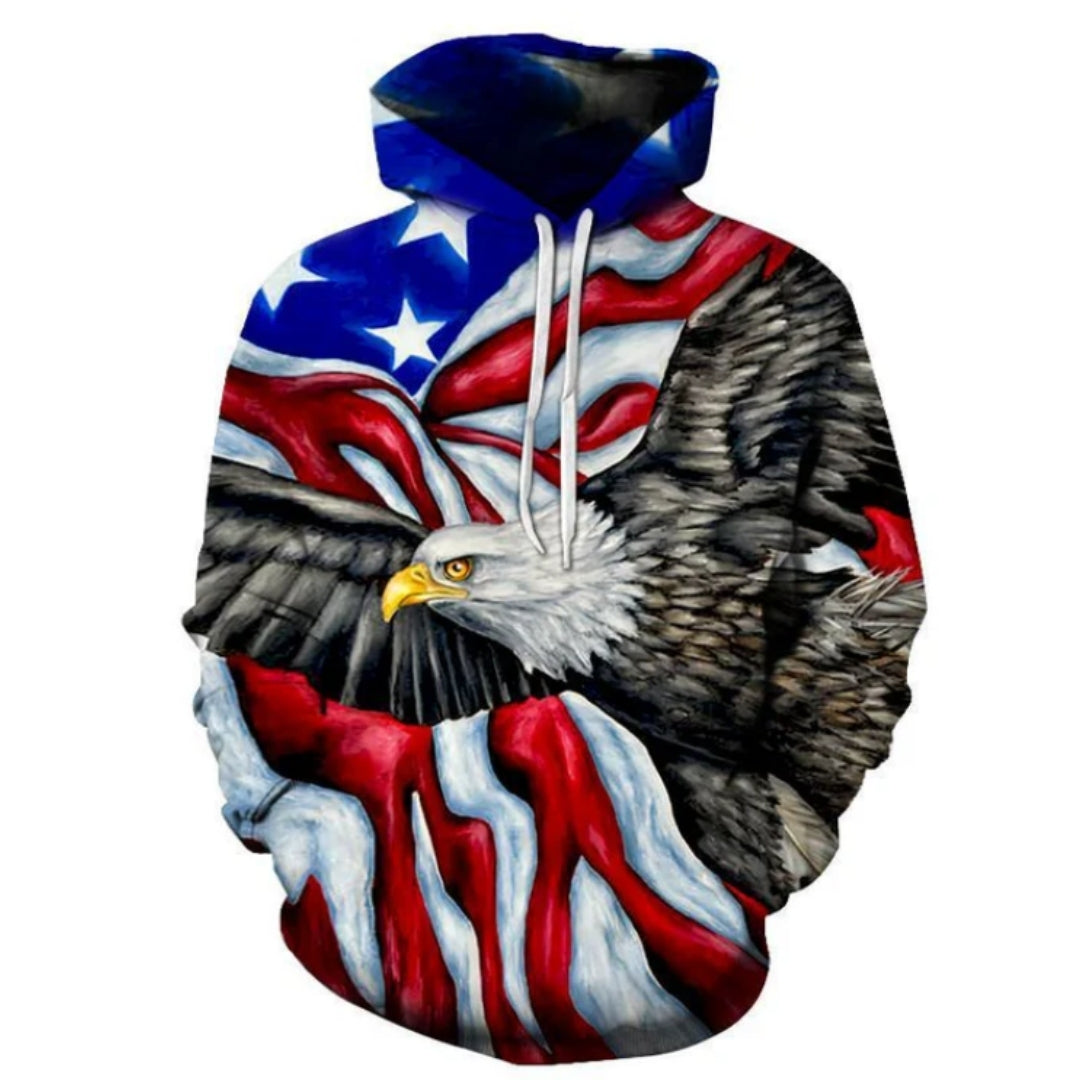 American Bald Eagle 3D Sweatshirt Hoodie Pullover