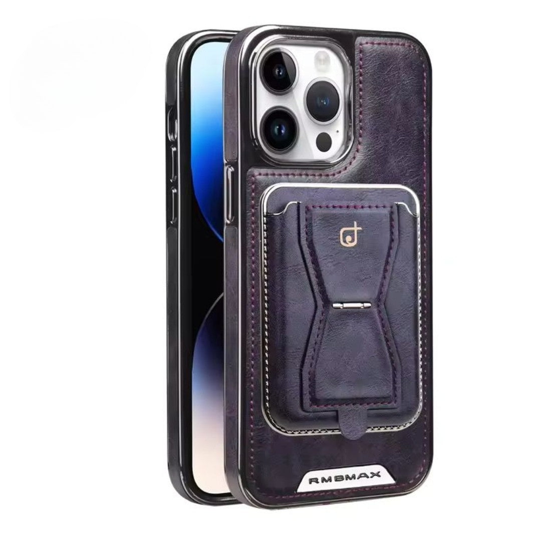 Luxury Leather Phone Case with Wallet and Removable Magnetic Card Holder for Iphone 16 15 14 13 12 Pro Max Plus