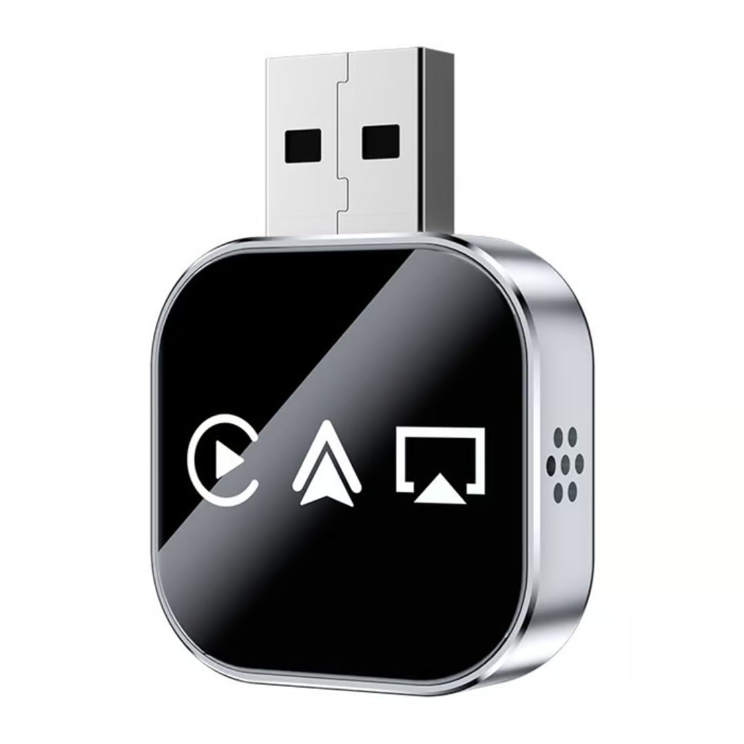 Upgrade 3 in 1 Wireless Carplay Mirror Link Adapter for IP/Android Phone, wired to wireless Carplay adapter