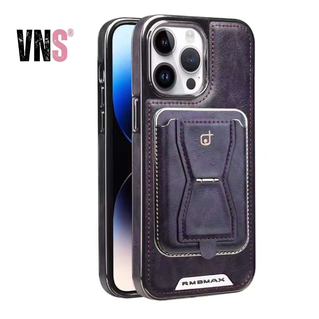 Luxury Leather Phone Case with Wallet and Removable Magnetic Card Holder for Iphone 16 15 14 13 12 Pro Max Plus