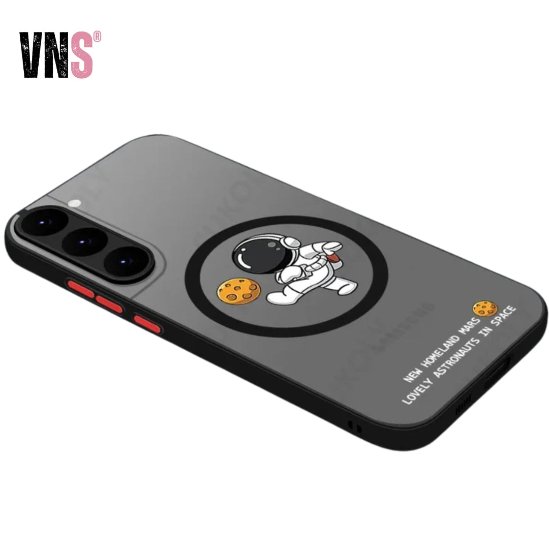 Magnetic For Magsafe Astronaut Case For Samsung Galaxy S23 S22 Ultra S22 Plus S21 S20 FE S24 Ultra Slim Hard PC Back S25 Cover