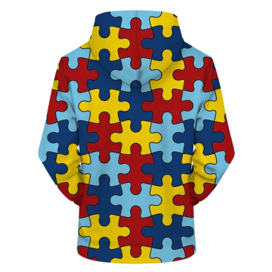 Autism Puzzle 3D - Sweatshirt, Hoodie, Pullover