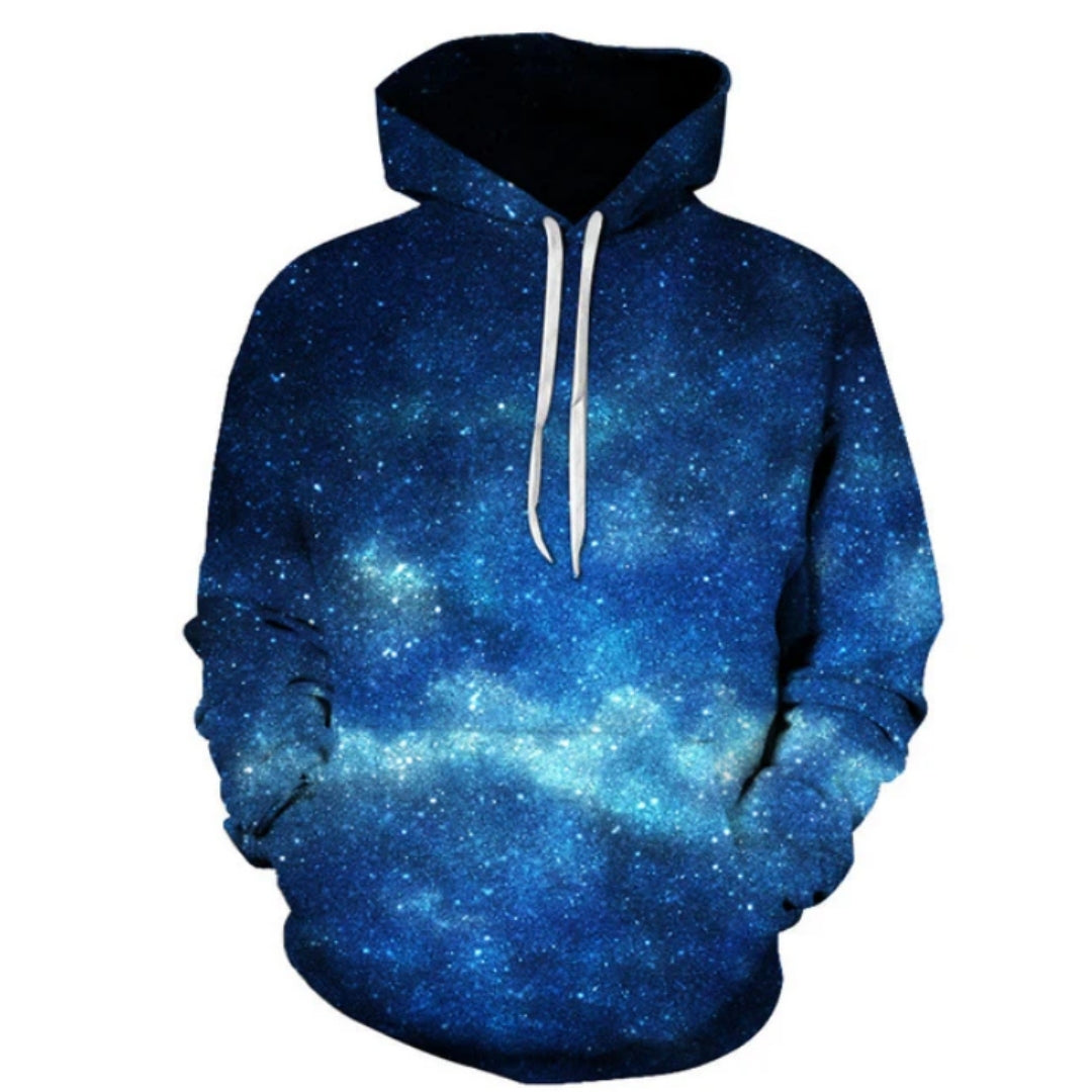 Blue Galaxy 3D Sweatshirt Hoodie Pullover