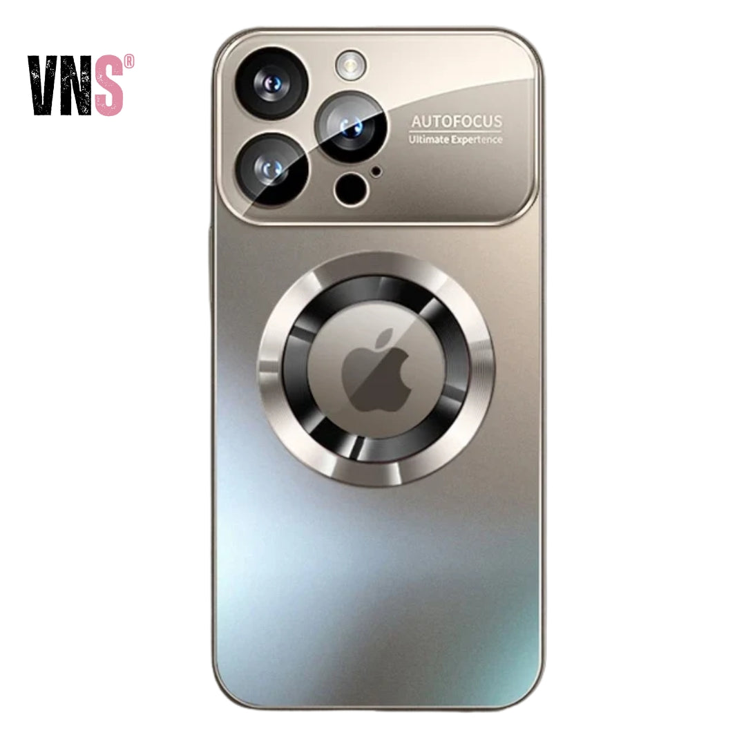 Fashionable Large Window Magnetic Phone Case,For iPhone 16 15 14 13 Pro Max, With Lens Protector,Magsafe Wireless Charging Case