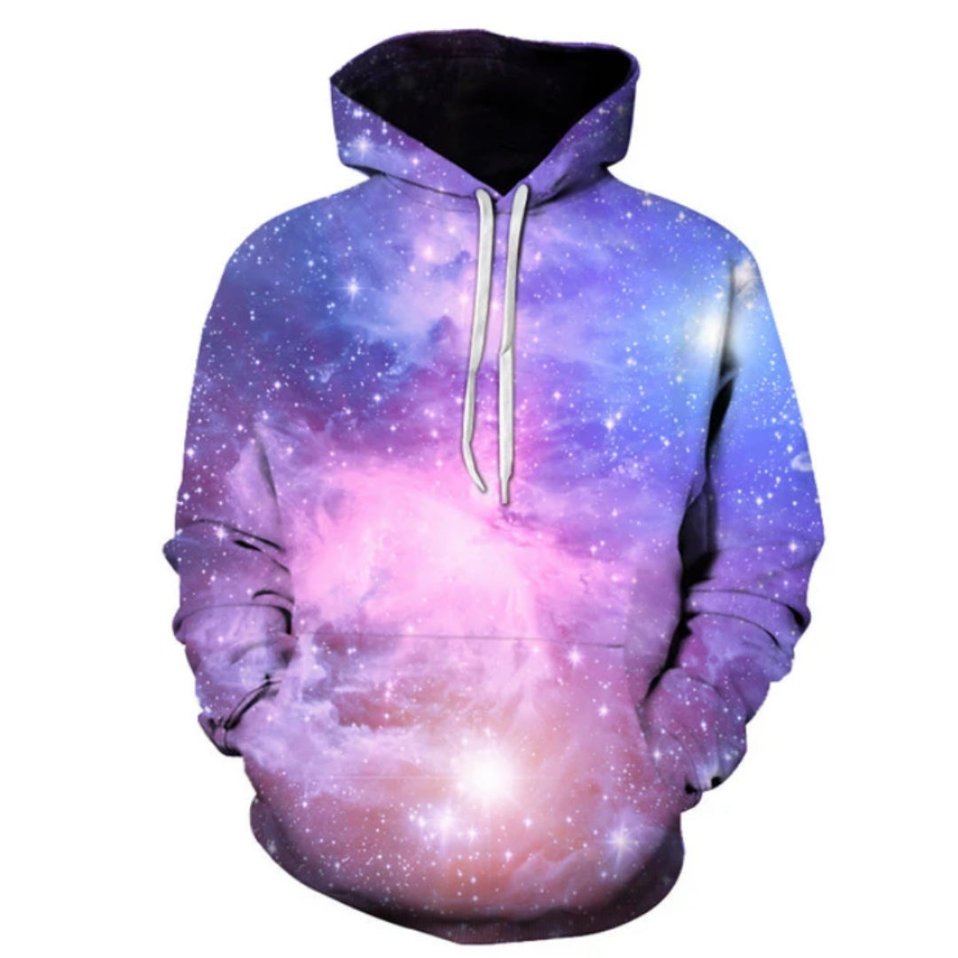 Pink Galaxy 3D Sweatshirt Hoodie Pullover