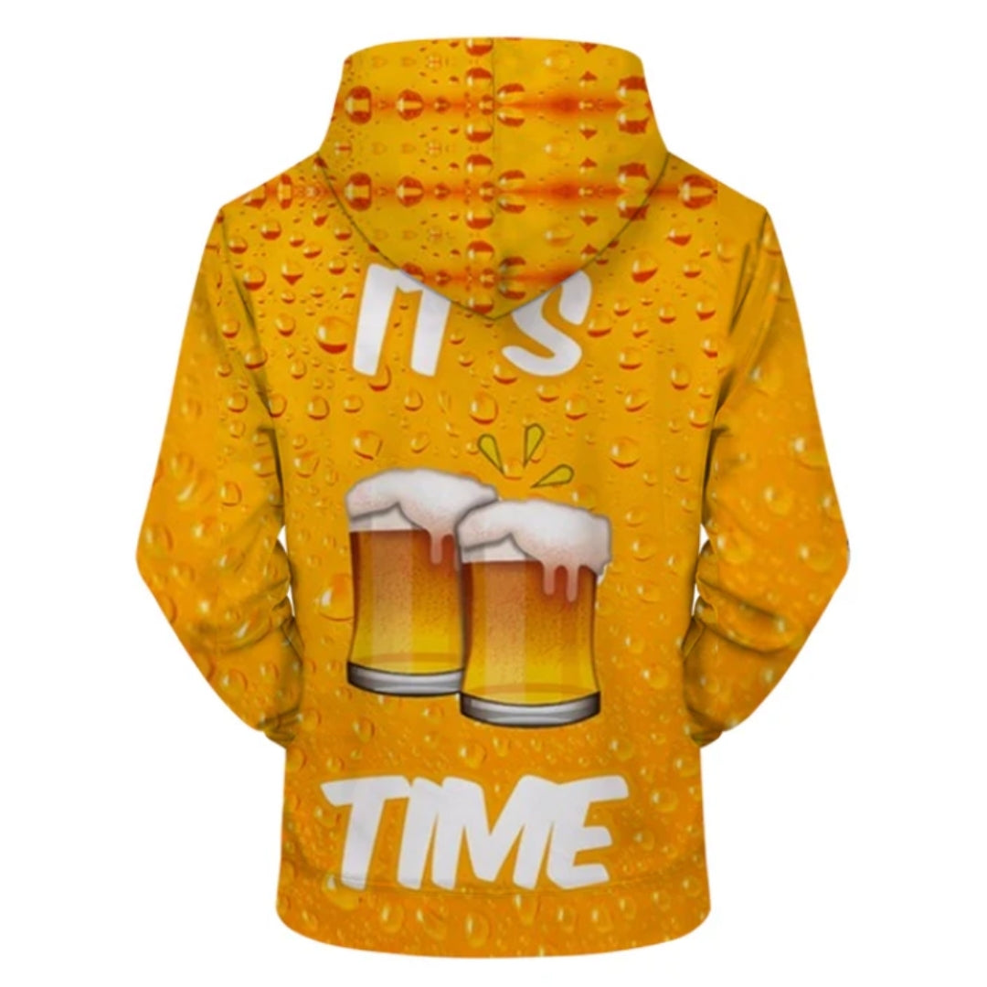 It's Beer Time 3D Sweatshirt Hoodie Pullover