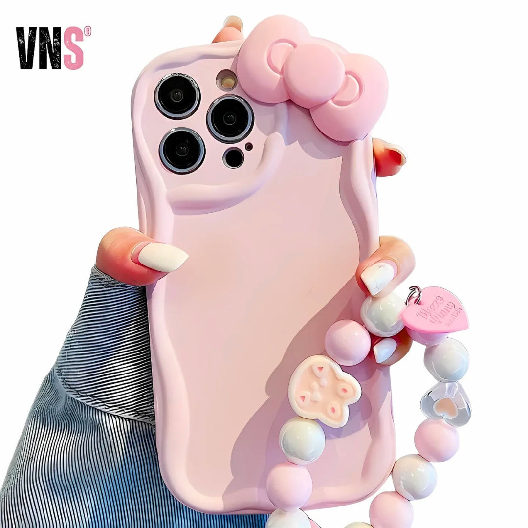 Bow Bunny Round Bracelet Phone Case For iPhone 16 15 14 13 12 11 Pro Max 7 8 Plus for Case