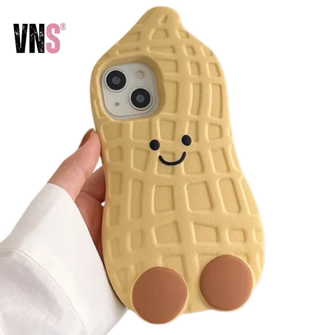 Soft Silicone Cartoon Cute  3D Peanut molding Shockproof Phone Case for IPhone16 15 14 13 12ProMax Anti-drop Shockproof Cover