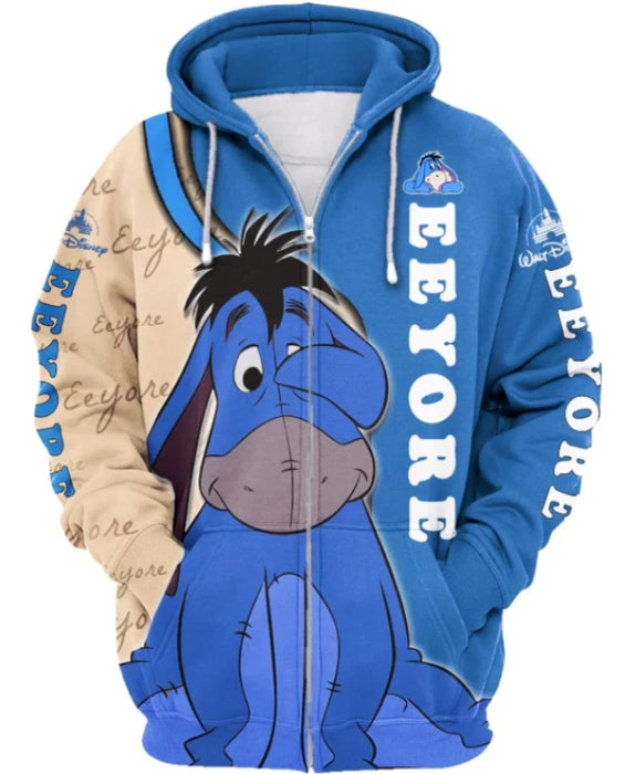 Eeyore Donkey Zip Up Hoodie