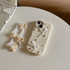 For iPhone 15 14 13 12 11 Pro Max Case 3D Pearl Bowknot Drop-proof Silicone Protective Cover
