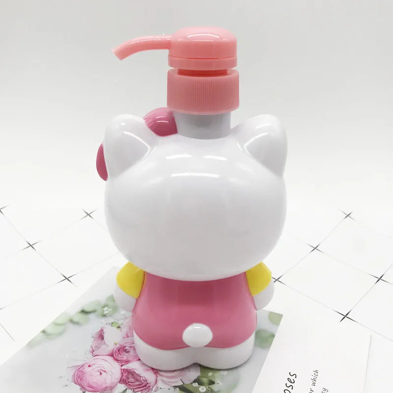 VNSPORT 500ML Hello Cute Kitty Squeeze Bottle Shower Gel Hand Sanitizer Dish Soap Liquid Cute Cartoon Girl Heart High Capacity Bottled