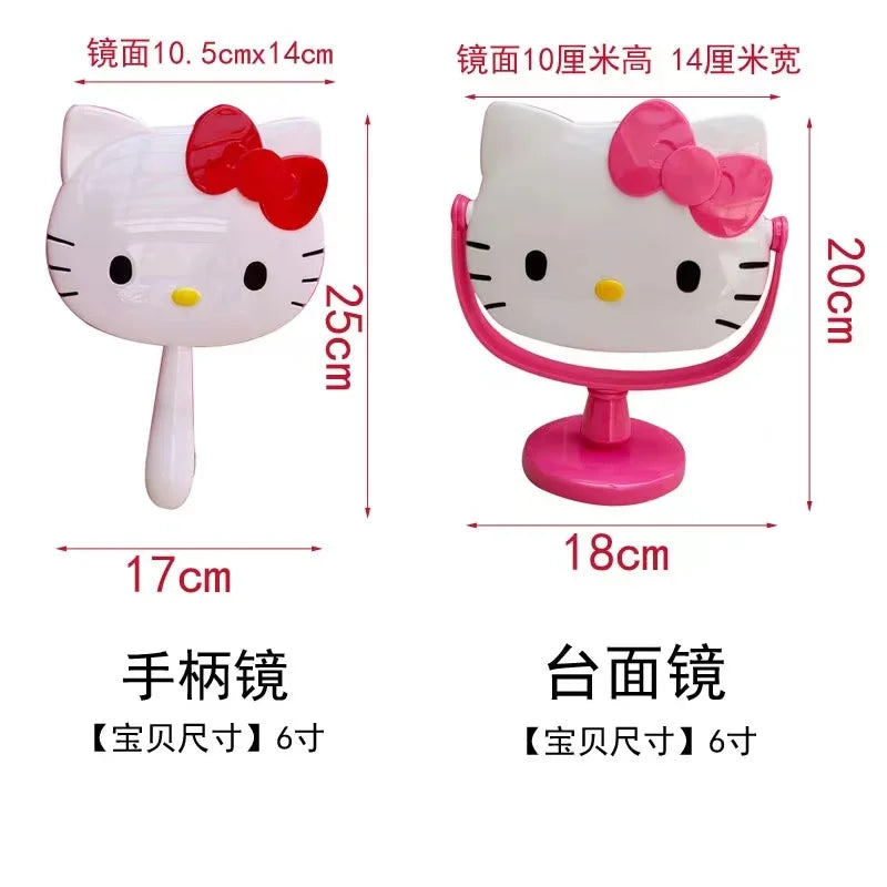 VNSPORT Hello Kitty creative cartoon cute princess makeup mirror girl heart ins desktop small table mirror female student dormitory mirr