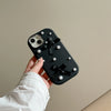 For iPhone 15 14 13 12 11 Pro Max Case 3D Pearl Bowknot Drop-proof Silicone Protective Cover