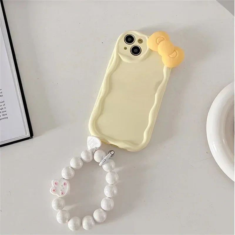 Bow Bunny Round Bracelet Phone Case For iPhone 16 15 14 13 12 11 Pro Max 7 8 Plus for Case