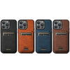 Luxury Leather Phone Case with Wallet and Removable Magnetic Card Holder for Iphone 16 15 14 13 12 Pro, Pro Max, Plus