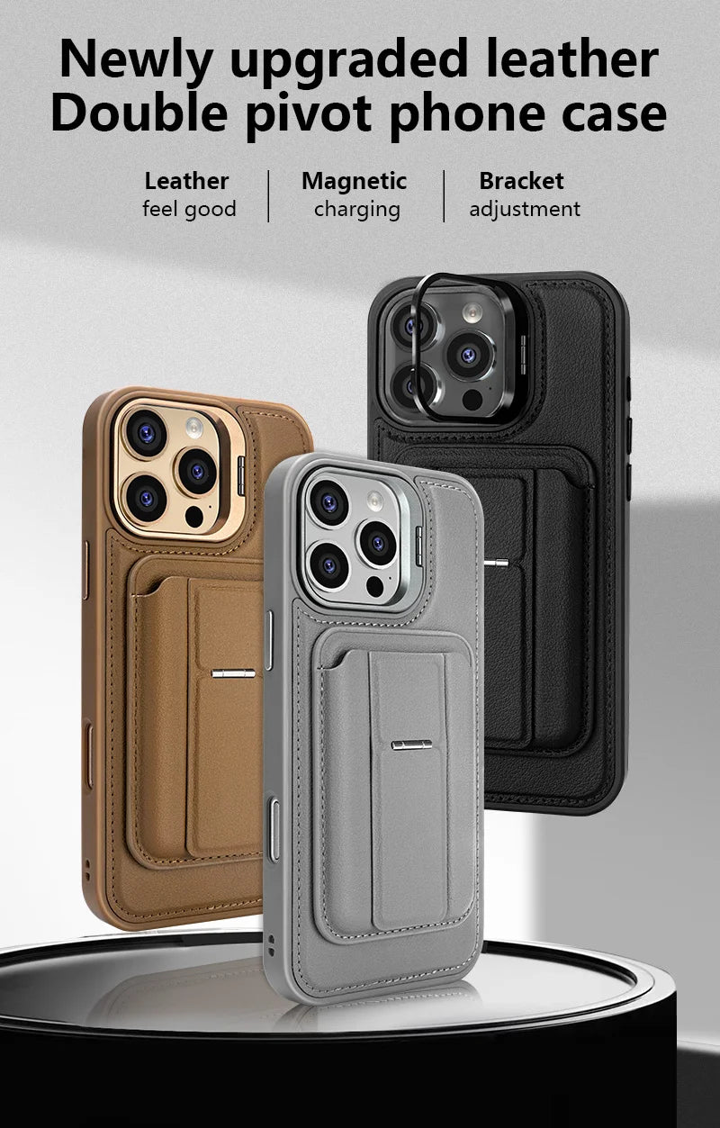 Luxury Leather Phone Case with Wallet and Removable Magnetic Card Holder for Iphone 16 15 14 13 12 Pro, Pro Max, Plus