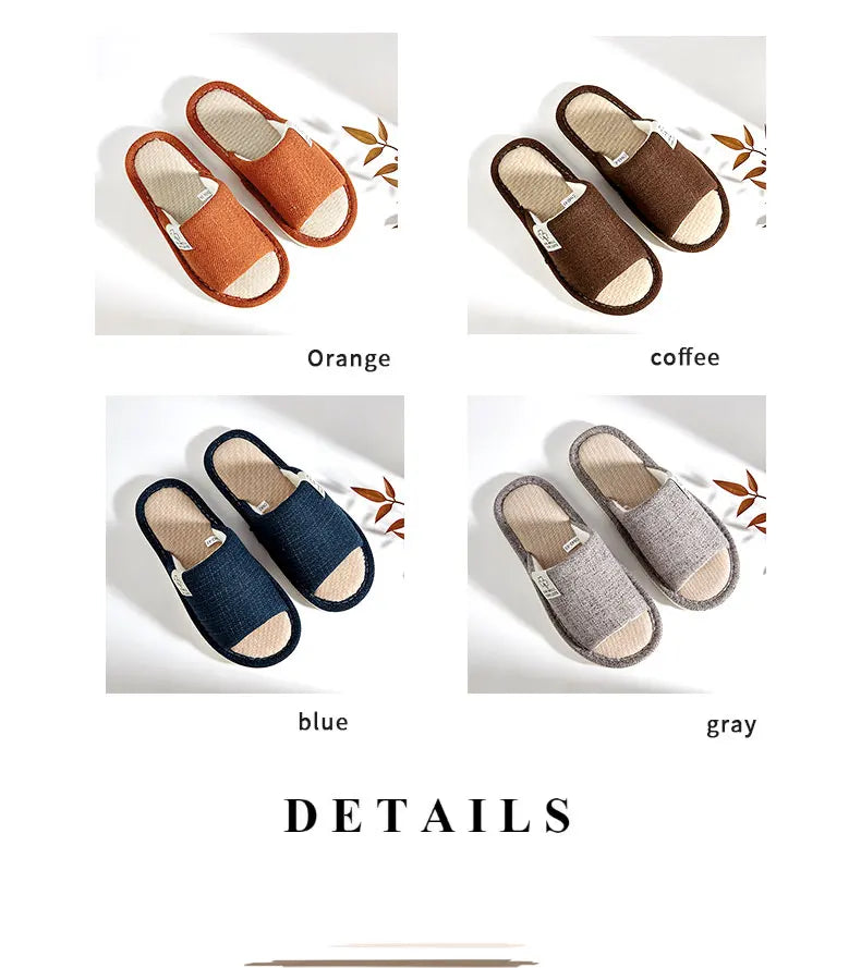 VNSPORT Home Linen Slippers For Men