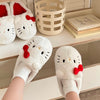 VNSPORT Plush Hello Kitty Slippers