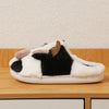 VNSPORT Winter Unisex Cartoon Cow Warm Plush Slippers