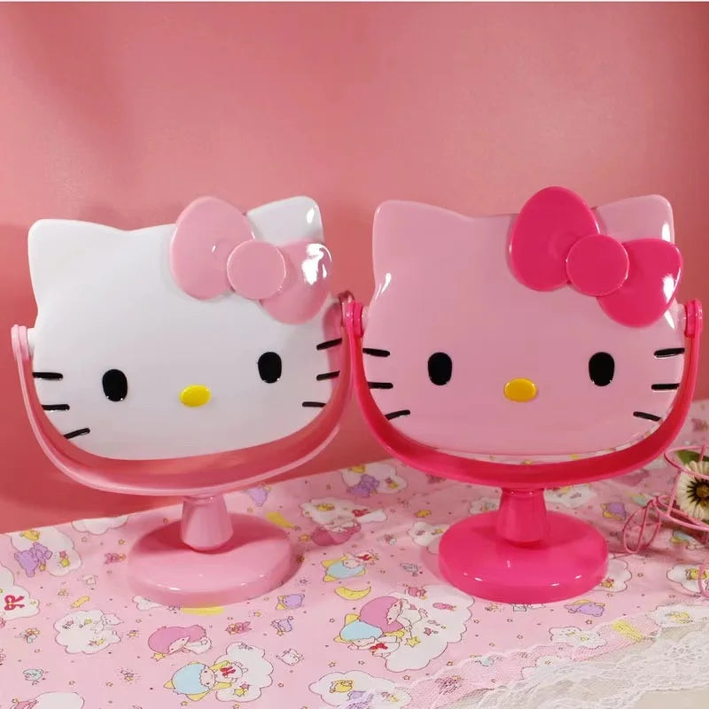 VNSPORT Hello Kitty creative cartoon cute princess makeup mirror girl heart ins desktop small table mirror female student dormitory mirr