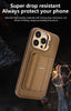 Luxury Leather Phone Case with Wallet and Removable Magnetic Card Holder for Iphone 16 15 14 13 12 Pro, Pro Max, Plus