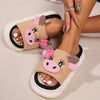 VNSPORT Lovely Milk Cow Indoor Slippers for Women