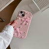 For iPhone 15 14 13 12 11 Pro Max Case 3D Pearl Bowknot Drop-proof Silicone Protective Cover