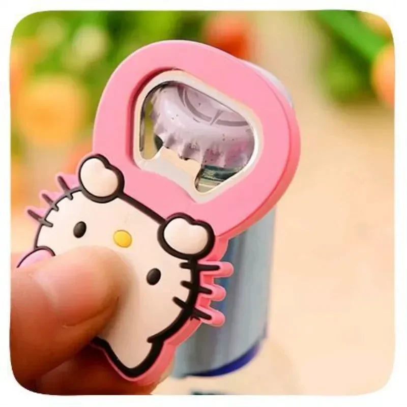 VNSPORT Hello Kitty My Melody Stitch Animation Cartoon Silicone Beer Bottle Opener Creative Kawaii Cute Refrigerator Magnet Wholesale