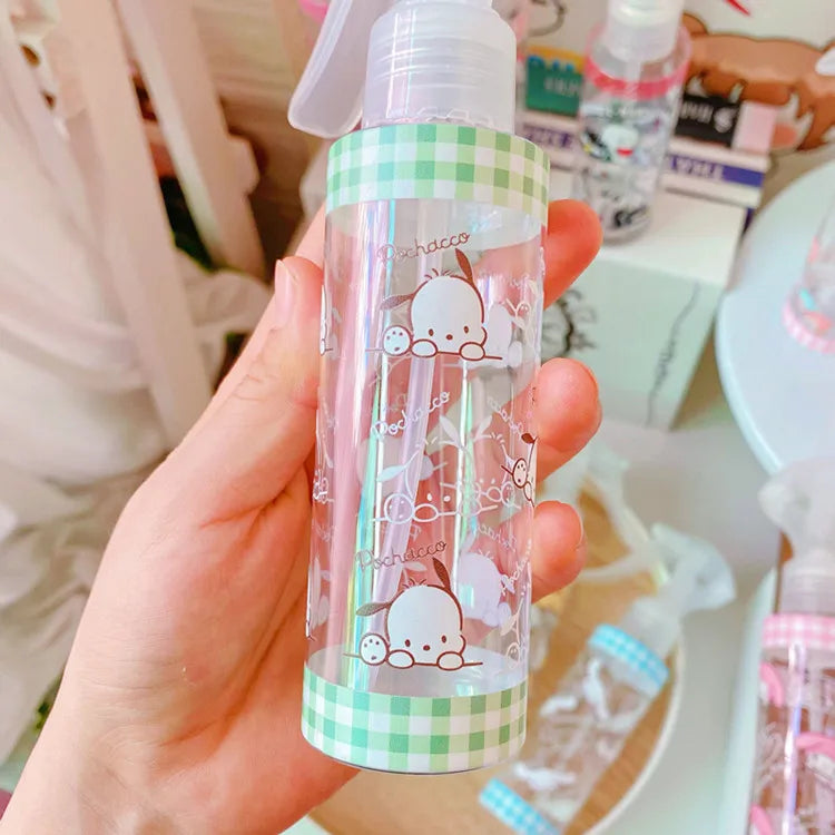 VNSPORT 120ml Kitty Liquid Dispensing Bottle Kawaii Anime Cute Cartoon Cinnamoroll Pom Purin Cosmetic Water Bottl