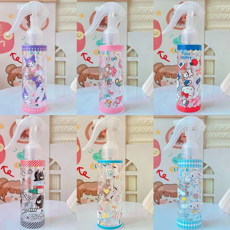 VNSPORT 120ml Kitty Liquid Dispensing Bottle Kawaii Anime Cute Cartoon Cinnamoroll Pom Purin Cosmetic Water Bottl