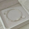 VNSPORT 925 Sterling Silver Bracelet Partial Pearls Knots Bracelets