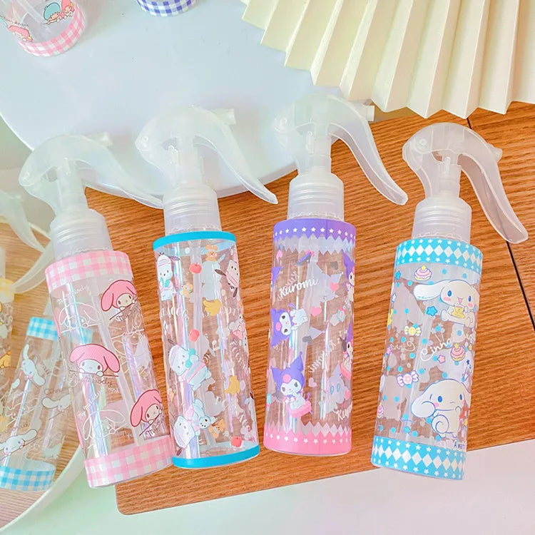 VNSPORT 120ml Kitty Liquid Dispensing Bottle Kawaii Anime Cute Cartoon Cinnamoroll Pom Purin Cosmetic Water Bottl