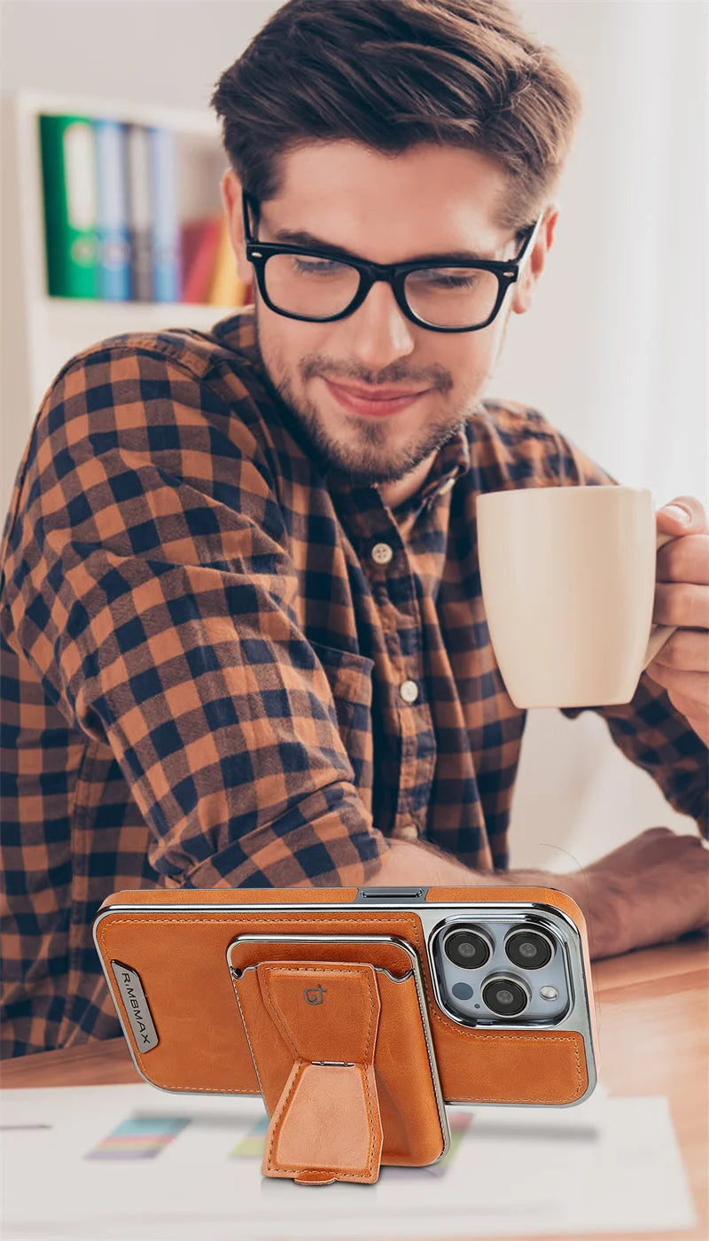 Luxury Leather Phone Case with Wallet and Removable Magnetic Card Holder for Iphone 16 15 14 13 12 Pro Max Plus