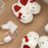 VNSPORT Plush Hello Kitty Slippers