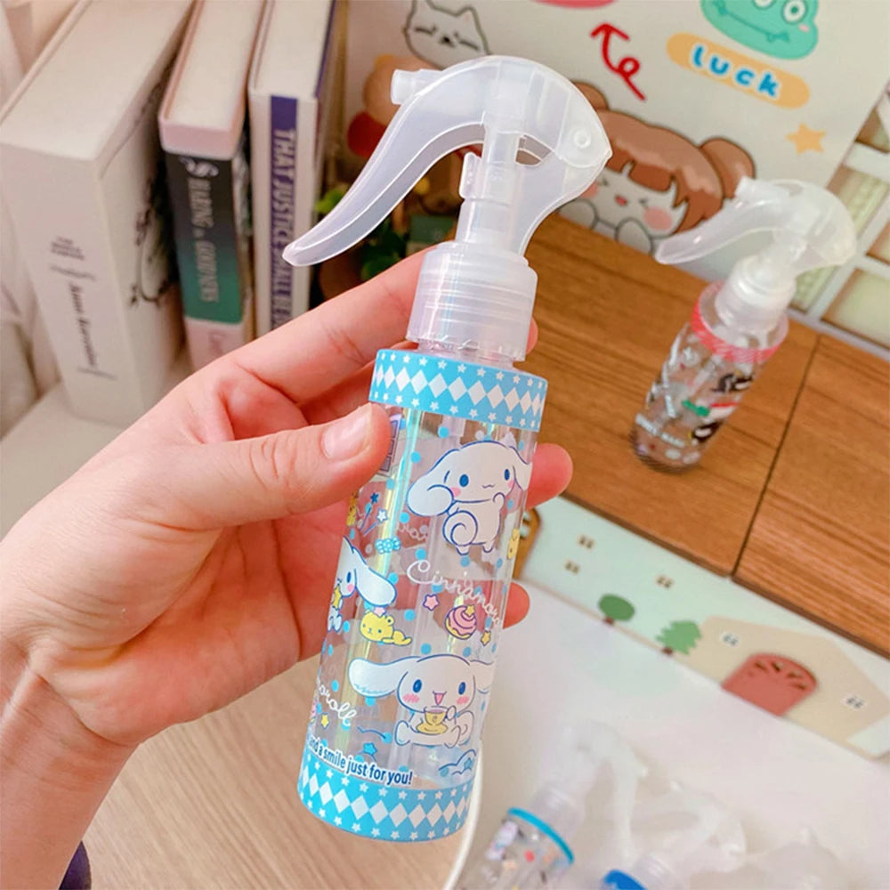 VNSPORT 120ml Kitty Liquid Dispensing Bottle Kawaii Anime Cute Cartoon Cinnamoroll Pom Purin Cosmetic Water Bottl