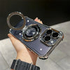 Wireless Charging Magsafe Ring Bracket Case For iPhone 11 12 13 14 15 16 Pro Max Plus X XR XS Transparent Magnetic Bumper Cover