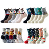 VNSPORT 5 Pairs Women Socks Cartoon Cat Cute Funny Personality Soft Comfortable Chrismas Gift High Quality Cotton Socks For Women