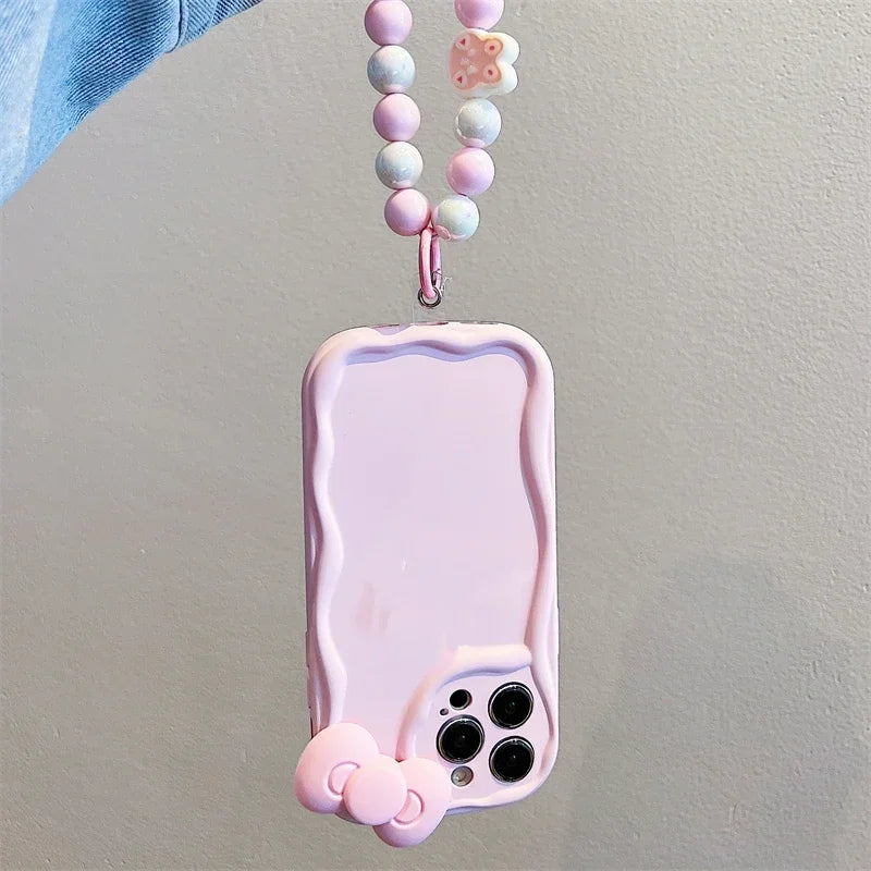 Bow Bunny Round Bracelet Phone Case For iPhone 16 15 14 13 12 11 Pro Max 7 8 Plus for Case