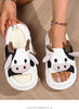 Cartoon Cute Cow House Slippers for Women – Platform Soft Sole, Anti-Slip, Lightweight Warm Plush Indoor Cozy Slides