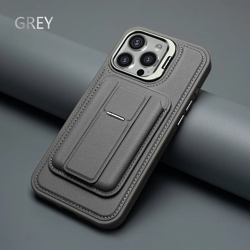 Luxury Leather Phone Case with Wallet and Removable Magnetic Card Holder for Iphone 16 15 14 13 12 Pro, Pro Max, Plus