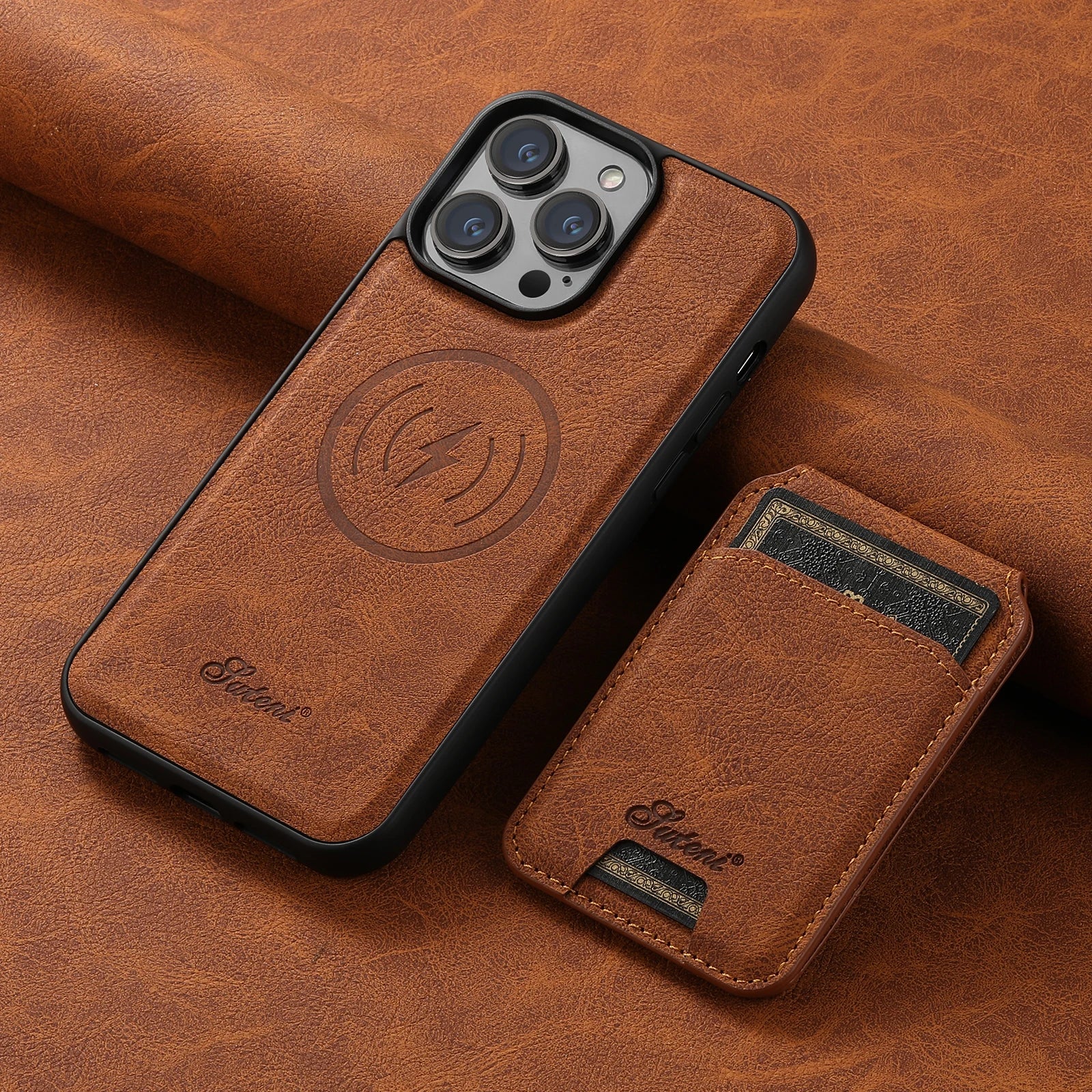 Luxury Leather Phone Case with Wallet and Removable Magnetic Card Holder for Iphone 16 15 14 13 12 Pro, Pro Max, Plus